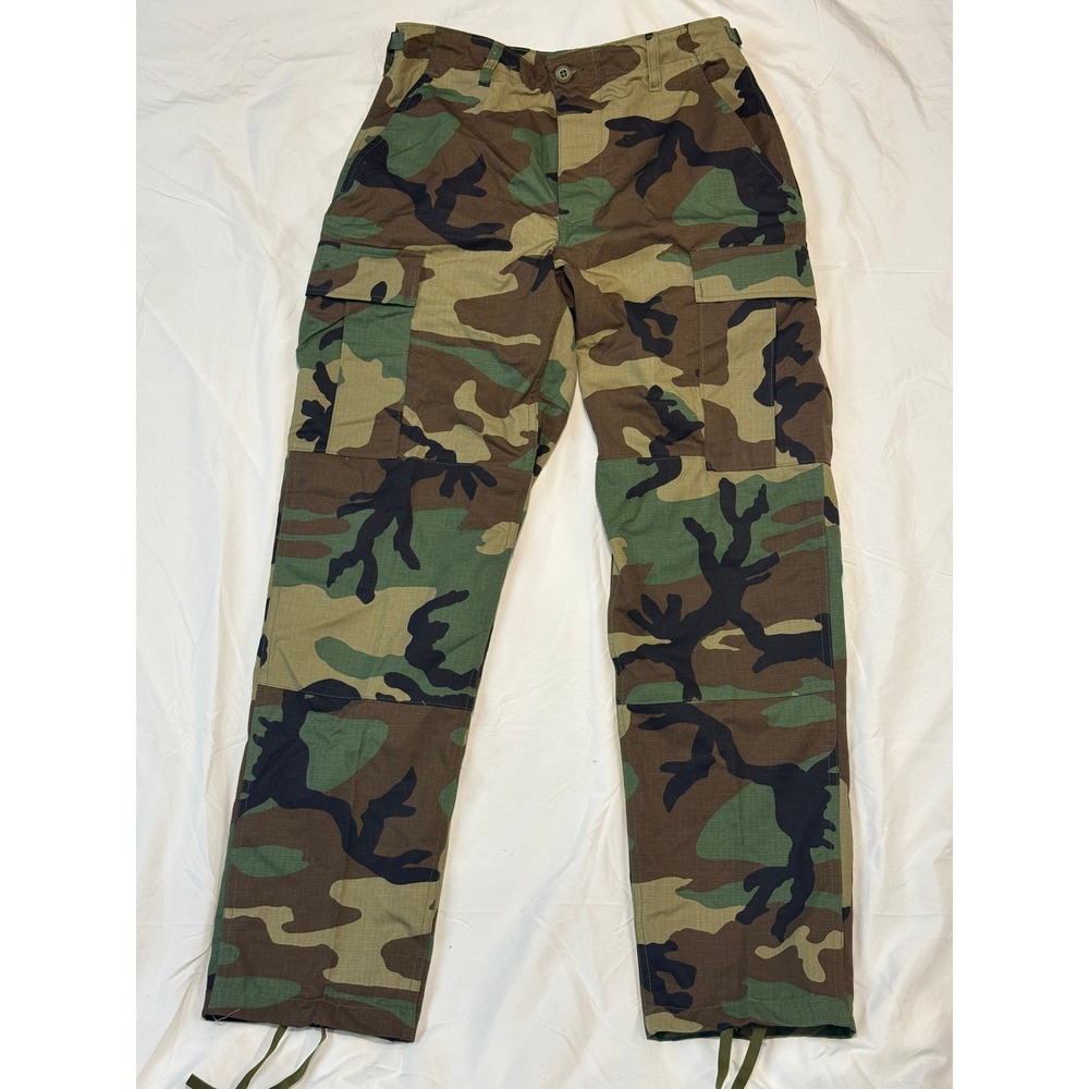 US Military Woodland Camo Cargo Pants Small Regular 8415-01-390-8943 Ripstop